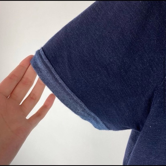 BANANA REPUBLIC Luxury Touch Blue Polo Shirt | L - Picture 4 of 9